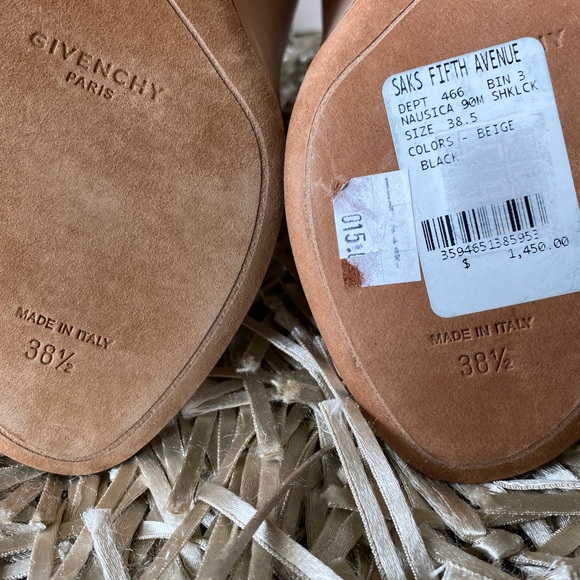 NEW Givenchy Shark Lock Open Toe Wedge Ankle Booties - Picture 14 of 15